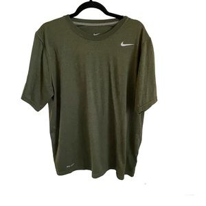 Mens Nike Dry-Fit Athletic Top - Green Heather - L